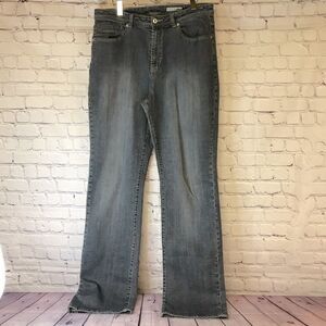 Chico's Platinum Classic Gray Blue Straight Leg Jeans Size (2.5) 14 Tall